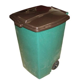 Контейнер для мусора 120 л скрышкой 58.5*50*72см зеленый